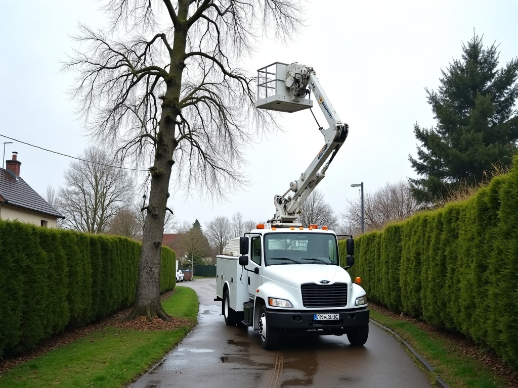 Élagueur professionnel intervenant sur un arbre en Vendée